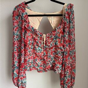 Free people floral blouse